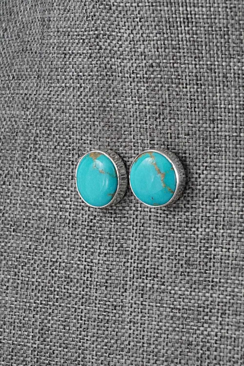 Turquoise & Sterling Silver Earrings - Rosemary Saunders