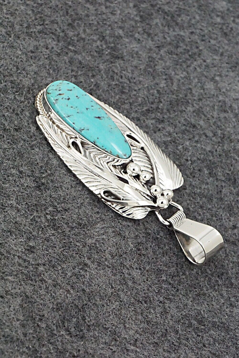 Turquoise & Sterling Silver Pendant - Davey Morgan