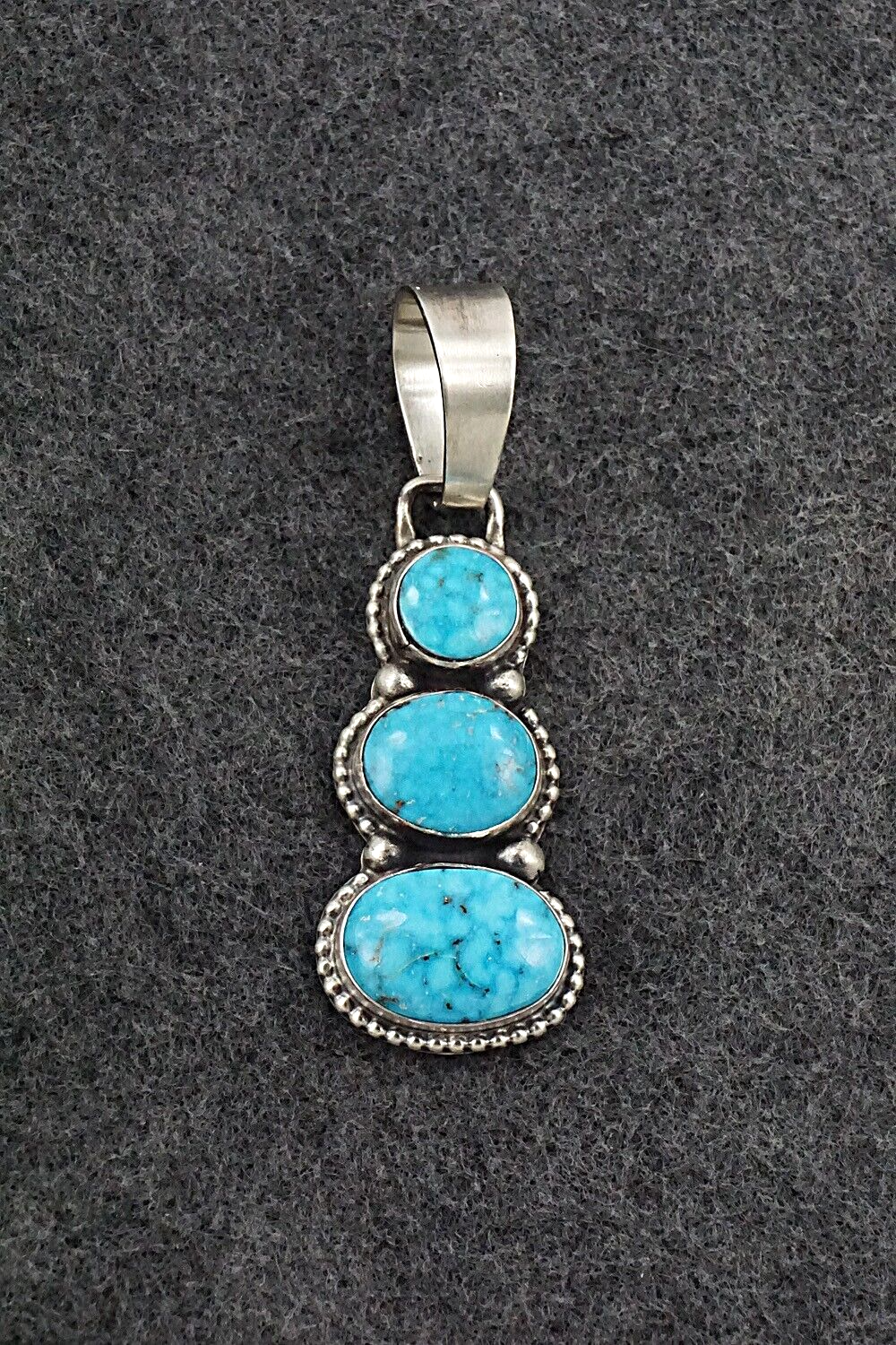 Turquoise & Sterling Silver Pendant - Bobby Johnson