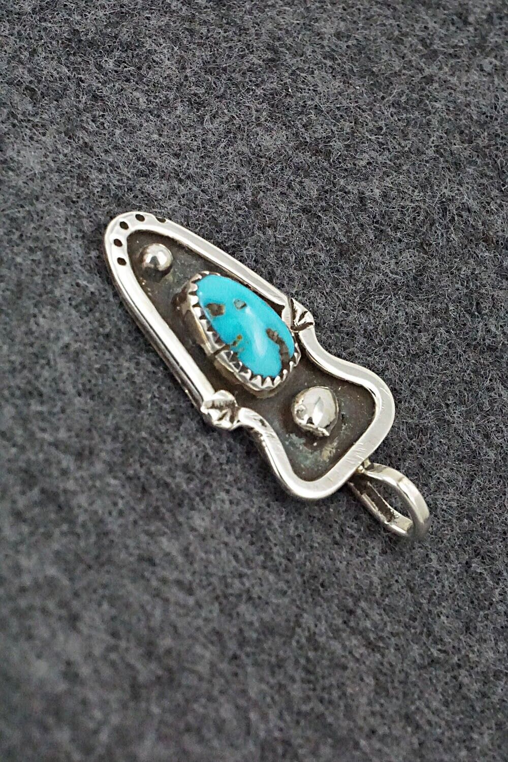 Turquoise & Sterling Silver Pendant - Priscilla Reeder