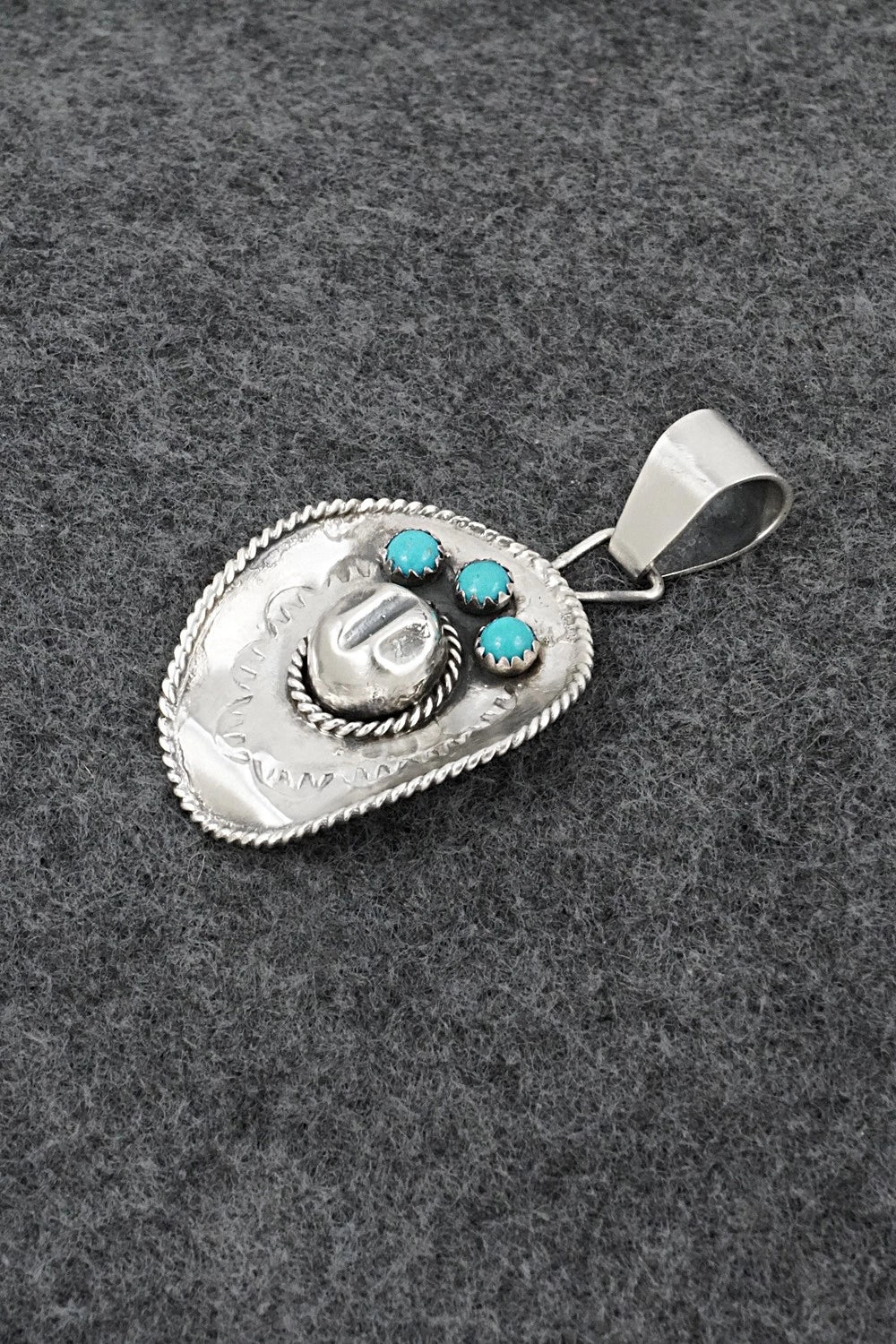 Turquoise & Sterling Silver Pendant - Davey Morgan