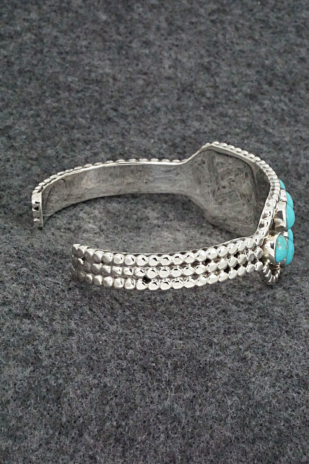 Turquoise & Sterling Silver Bracelet - Kenny Lonjose