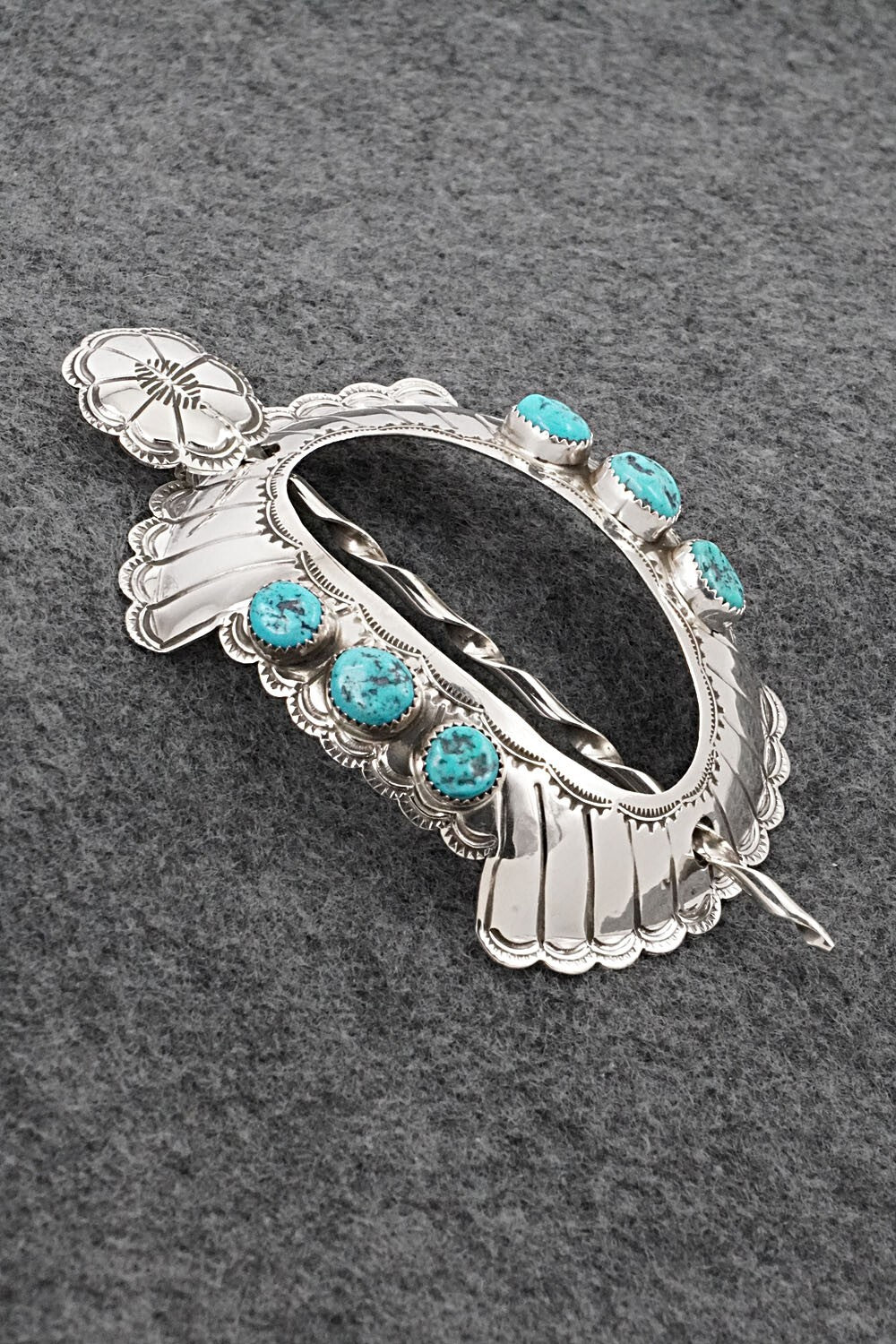 Turquoise & Sterling Silver Hair Pin - Jolene Begay