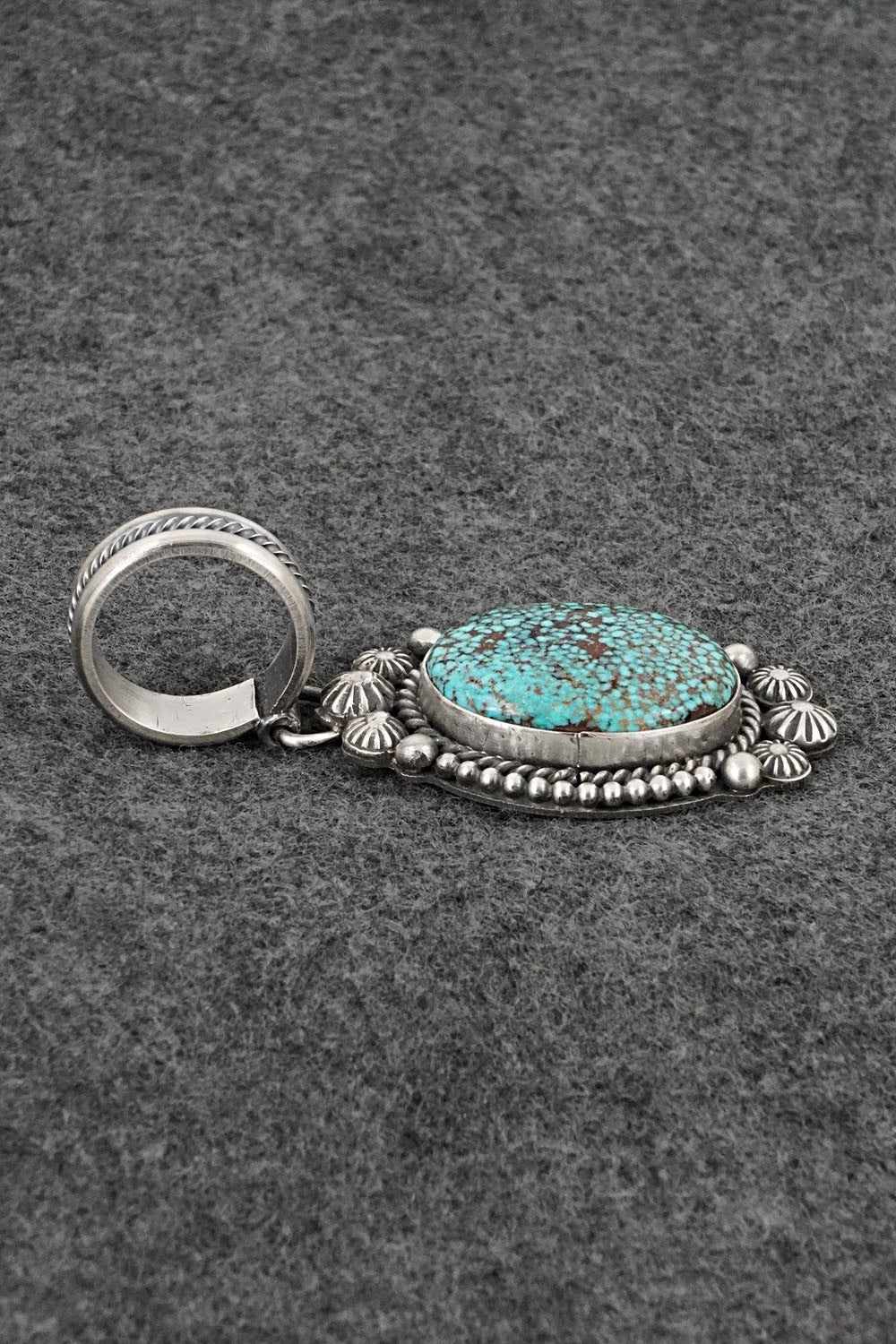 Turquoise & Sterling Silver Pendant - Michael Calladitto