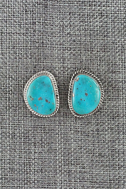 Turquoise & Sterling Silver Earrings - Sharon McCarthy