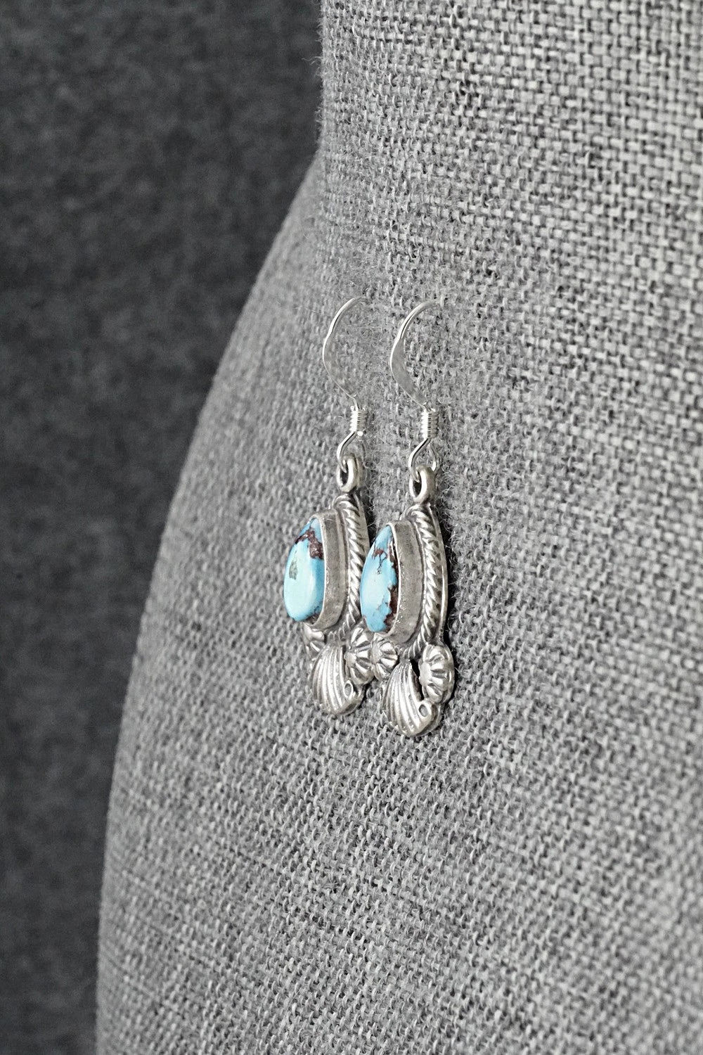 Turquoise & Sterling Silver Earrings - Verley Betone