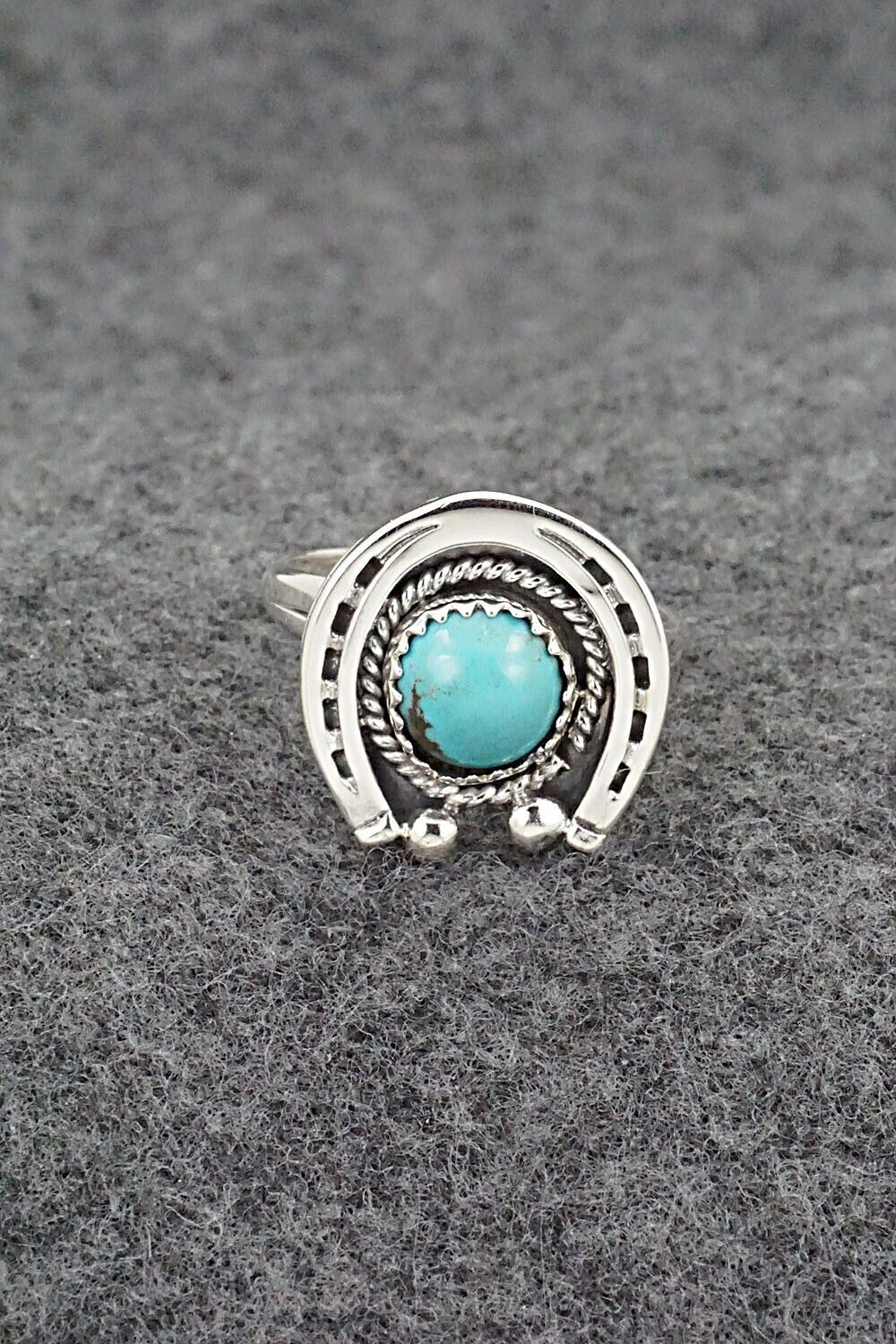 Turquoise & Sterling Silver Ring - Alice Rose Saunders - Size 7.5