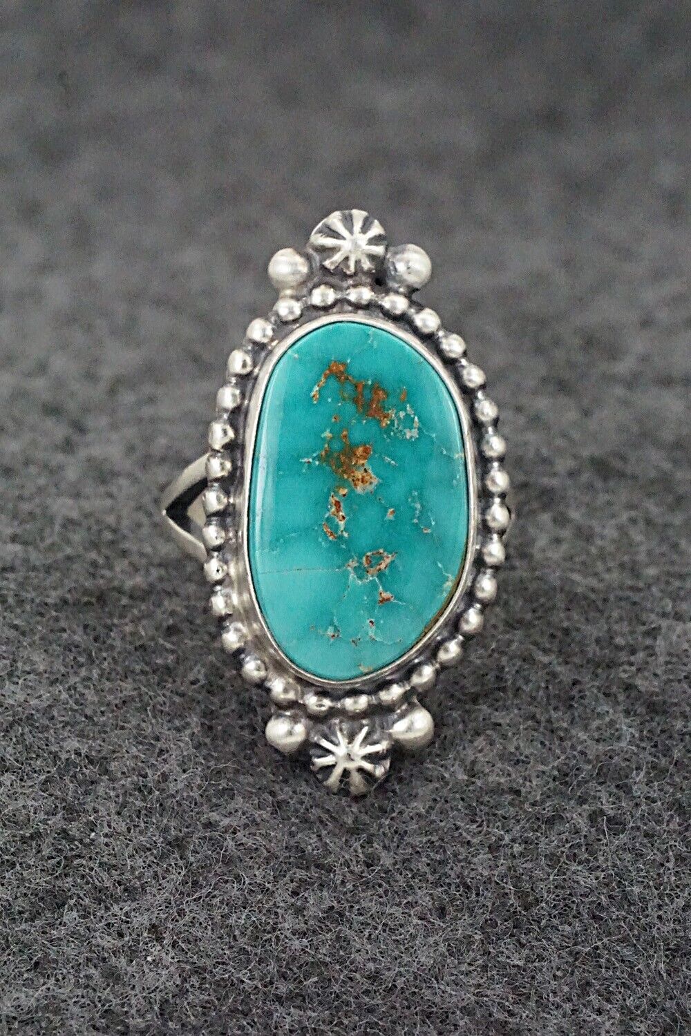 Turquoise & Sterling Silver Ring - Randy Boyd - Size 7.5