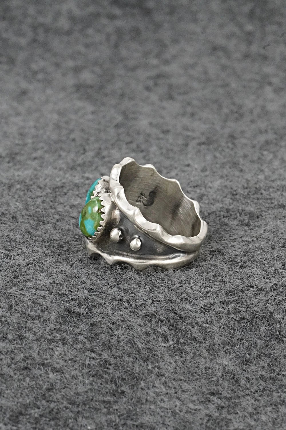 Turquoise & Sterling Silver Ring - Genevieve Francisco - Size 7