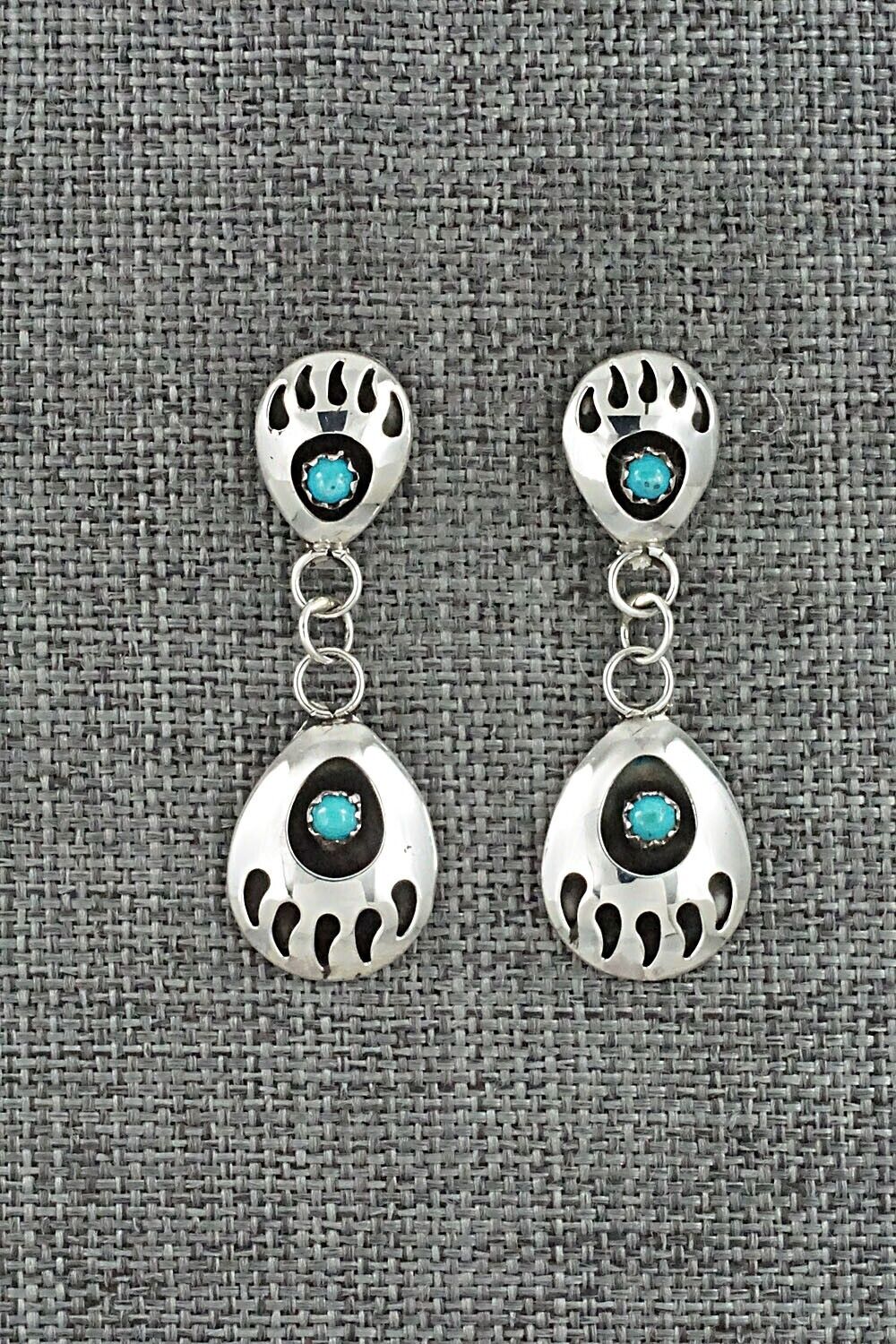 Turquoise & Sterling Silver Earrings - Leroy Parker