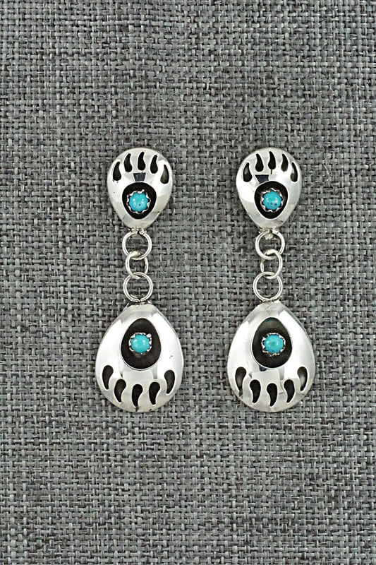 Turquoise & Sterling Silver Earrings - Leroy Parker