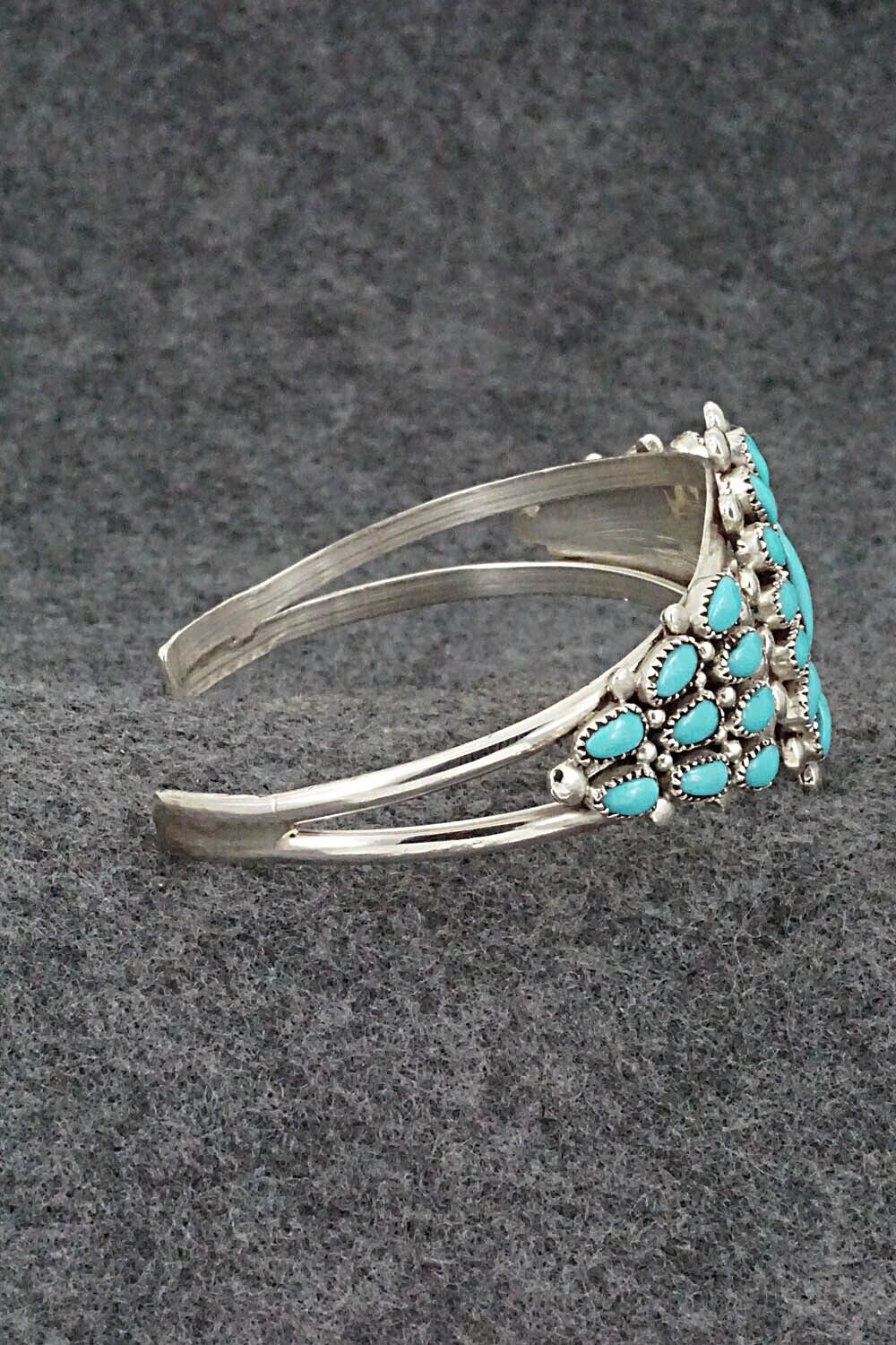 Turquoise & Sterling Silver Bracelet - Lorraine Waatsa