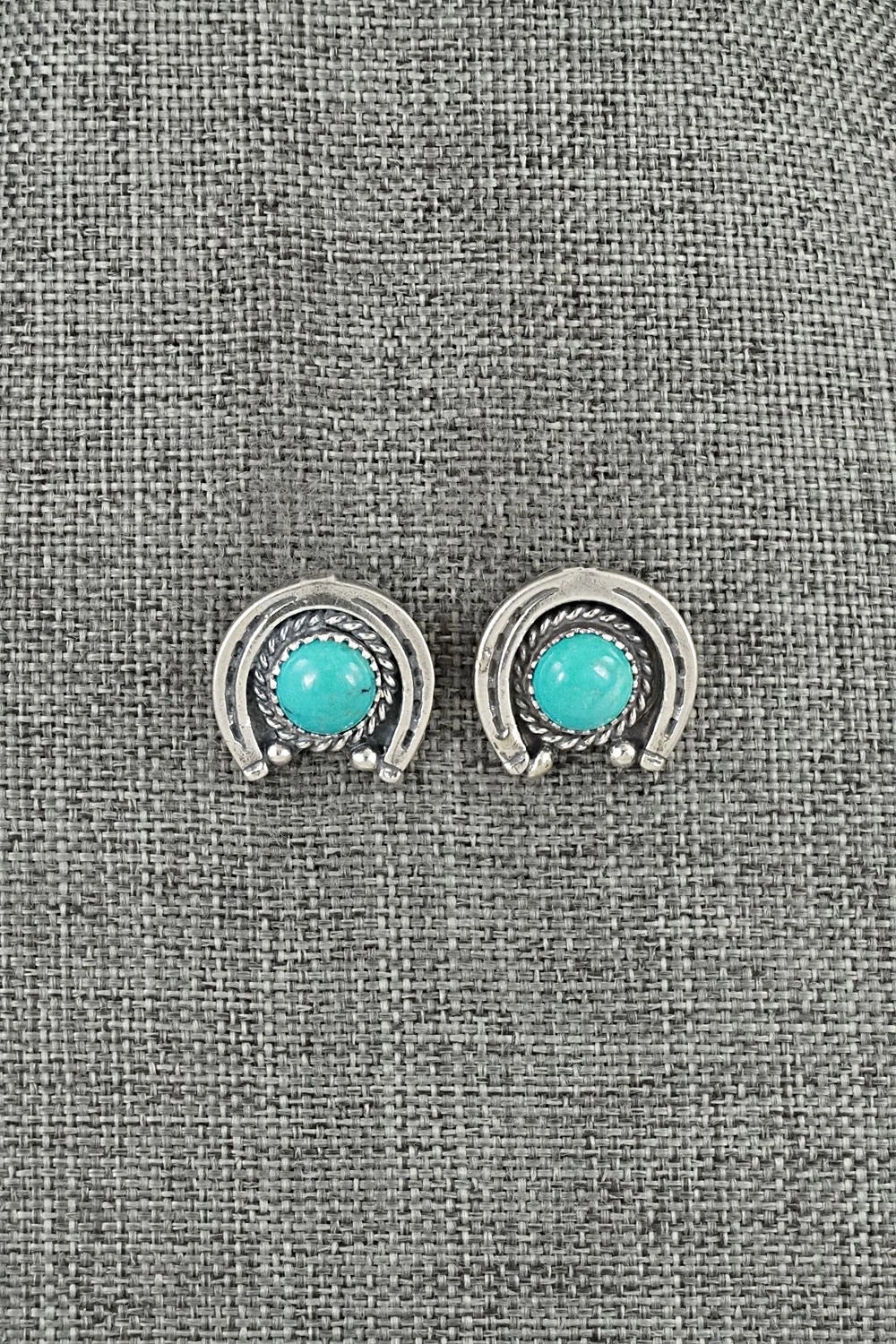 Turquoise & Sterling Silver Earrings - Annette Chiquito