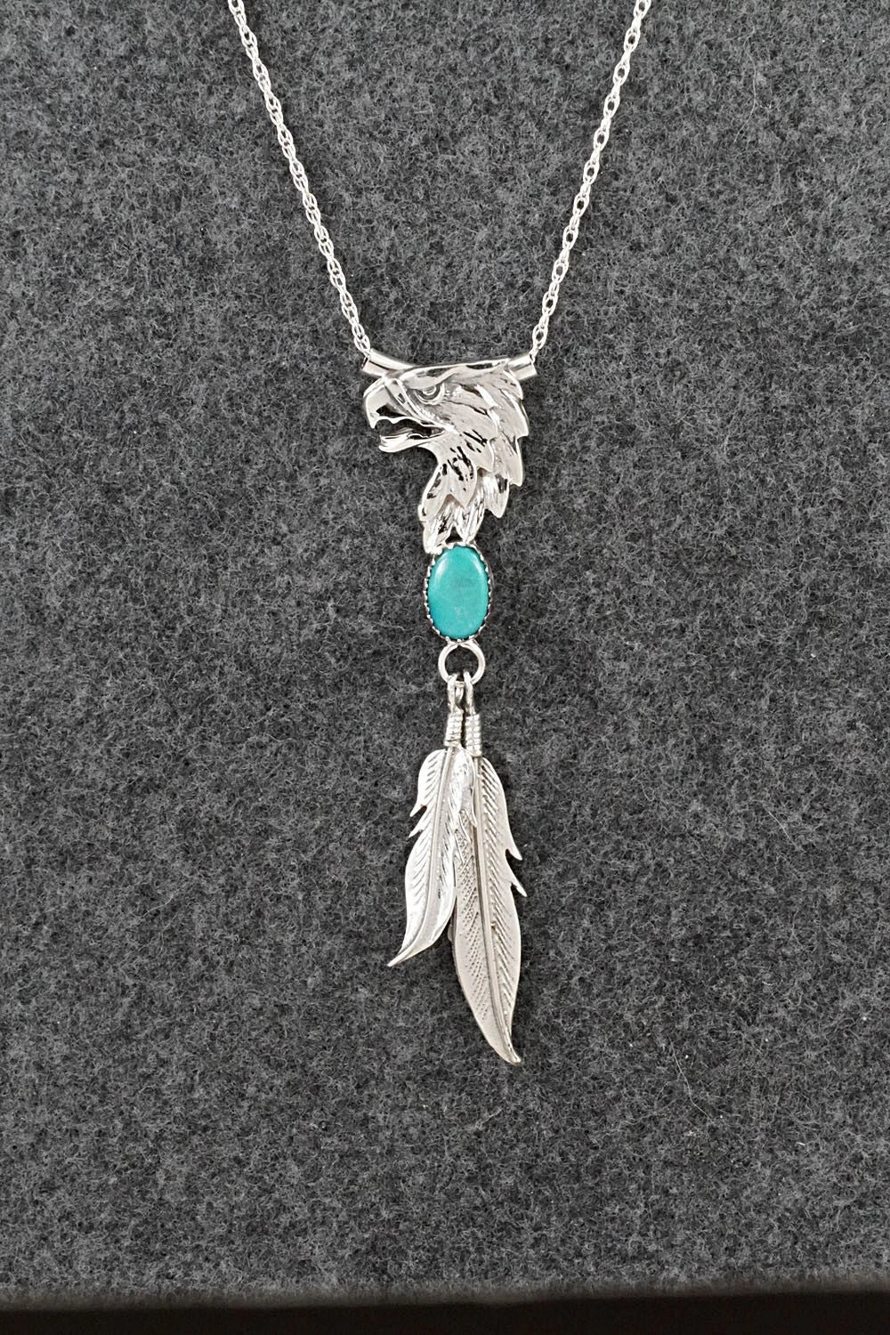 Turquoise & Sterling Silver Necklace - Genevieve Francisco