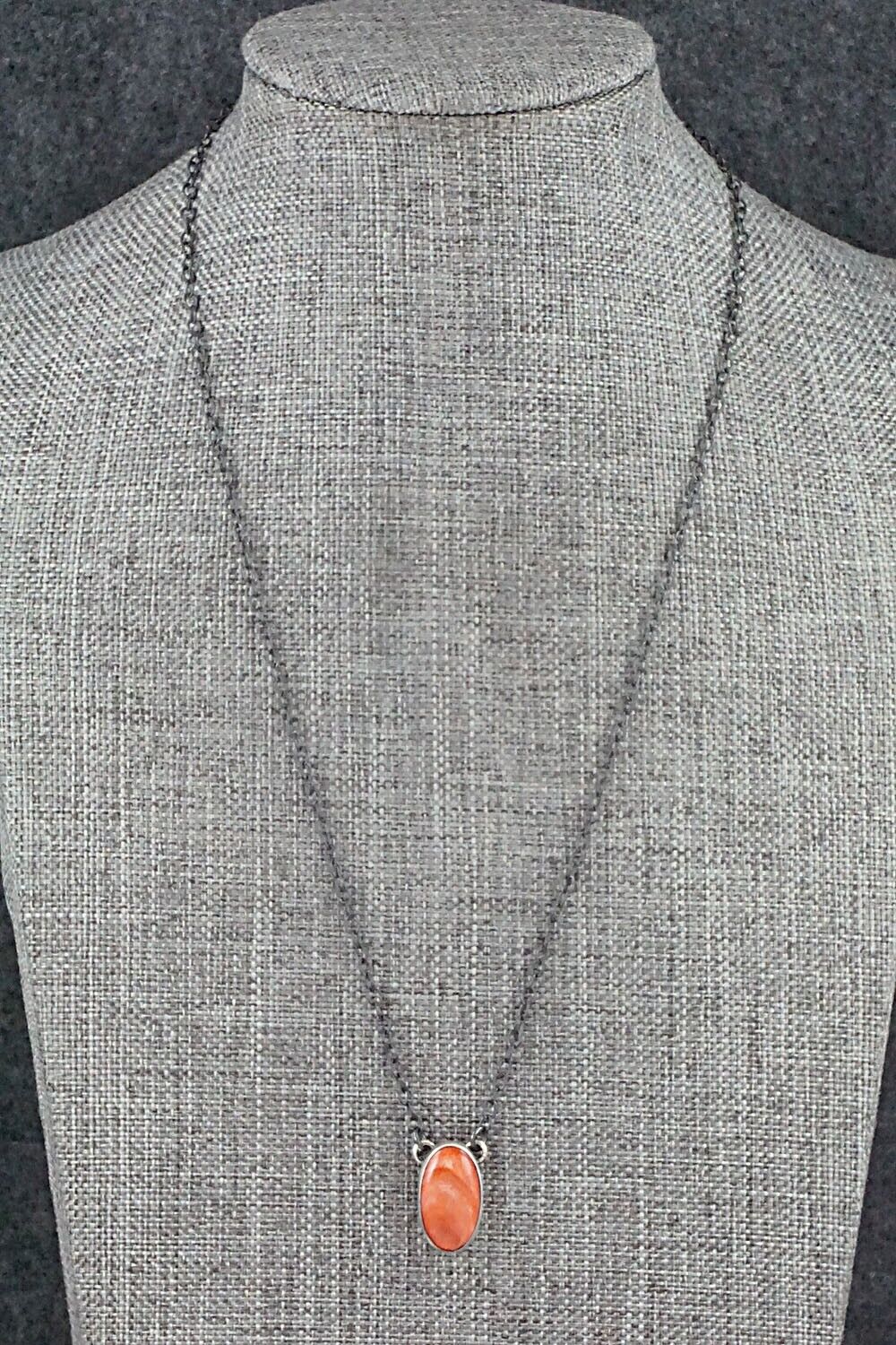 Spiny Oyster & Sterling Silver Necklace - Bernyse Chavez