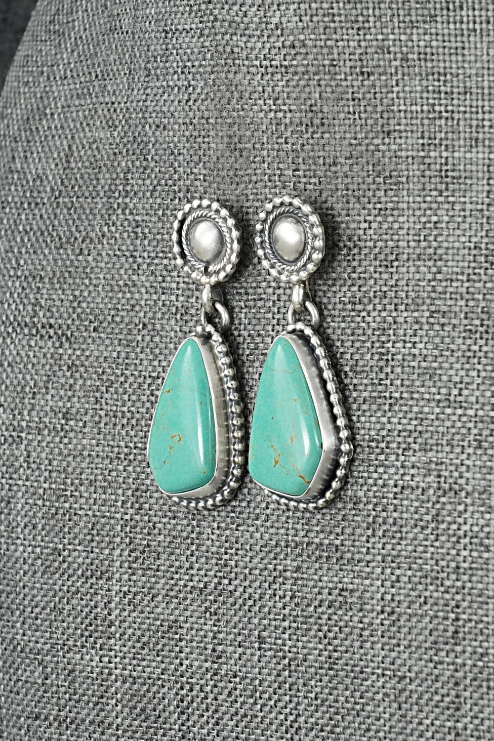 Turquoise & Sterling Silver Earrings - Darrin Livingston