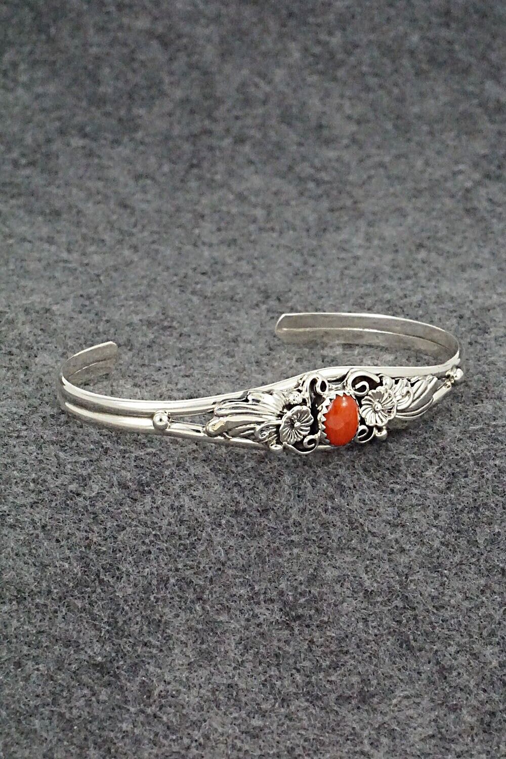 Coral & Sterling Silver Bracelet - Sadie Jim