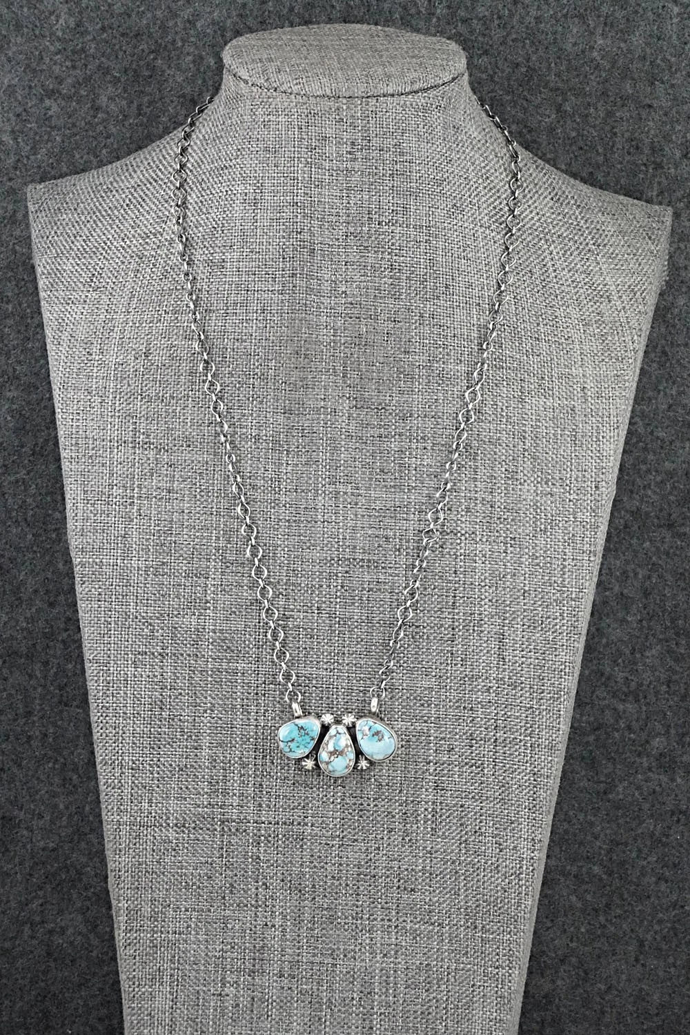 Turquoise & Sterling Silver Necklace - Darrin Livingston