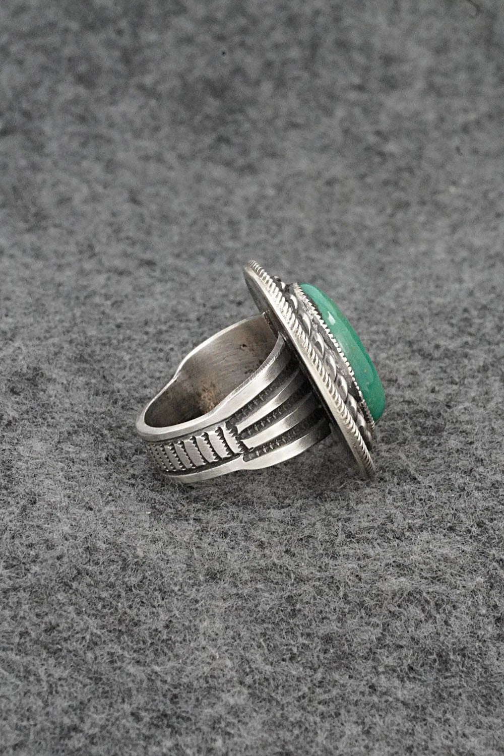 Turquoise & Sterling Silver Ring - Calvin Martinez - Size 7