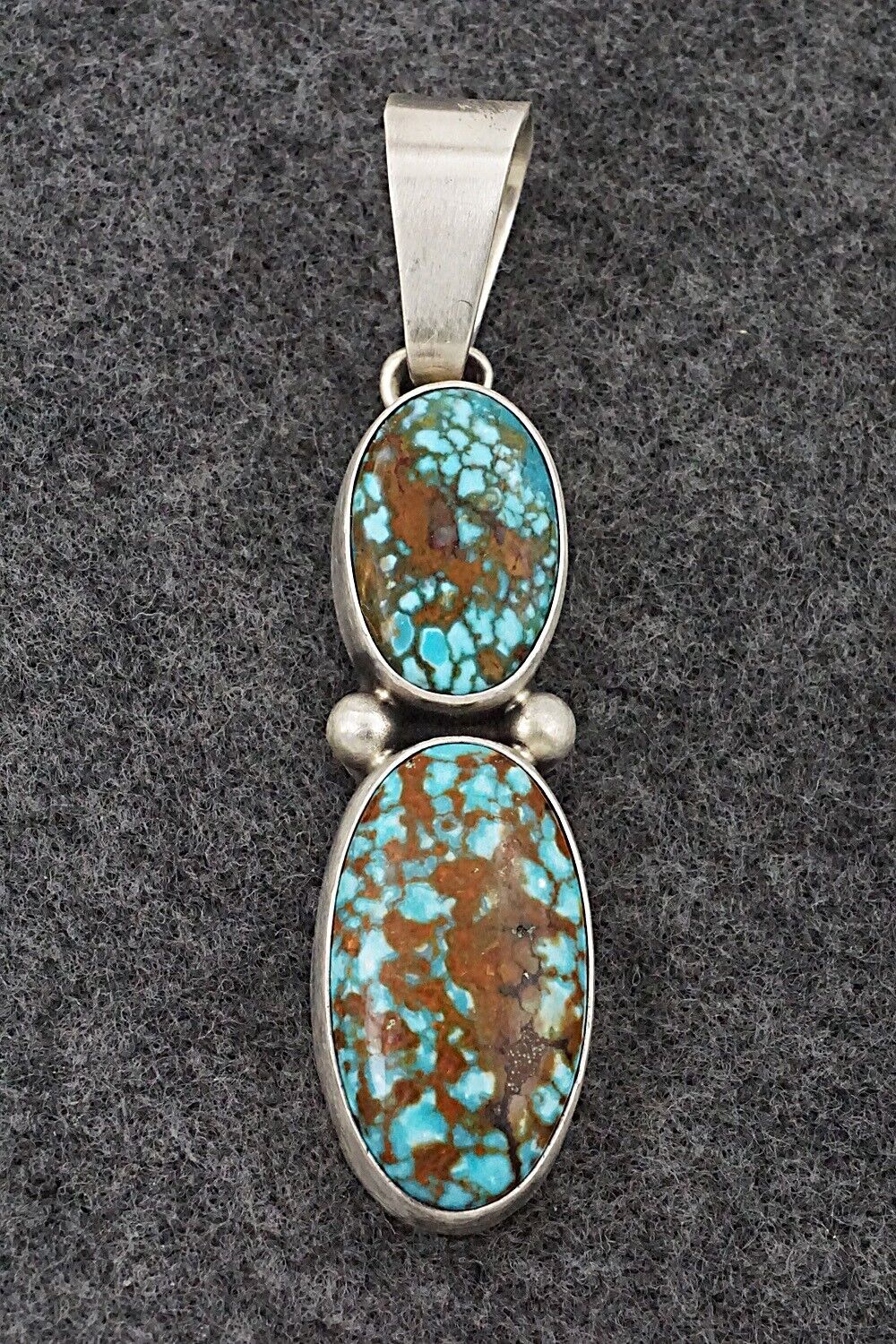 Turquoise & Sterling Silver Pendant - Darrin Livingston