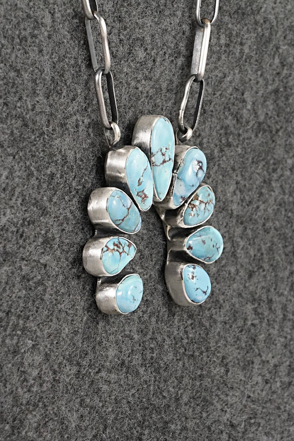 Turquoise & Sterling Silver Necklace - Darrin Livingston