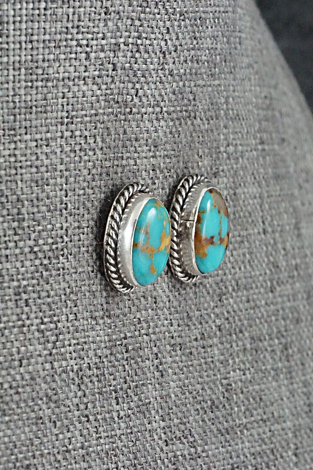 Turquoise & Sterling Silver Earrings - Marco Begaye