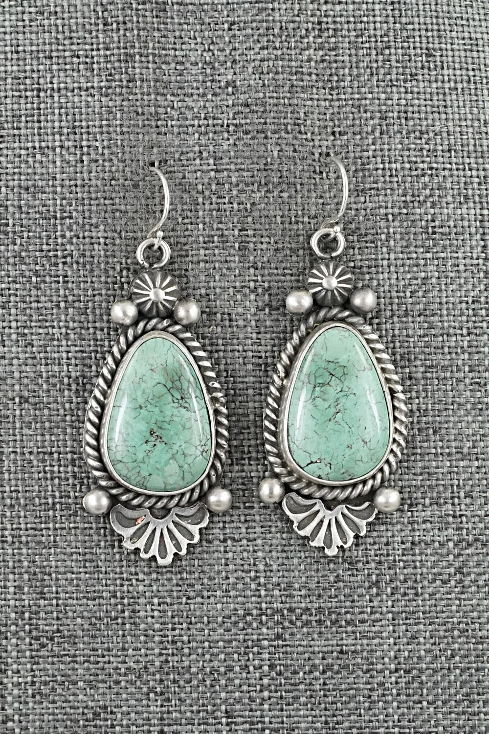 Turquoise & Sterling Silver Earrings - Michael Calladitto