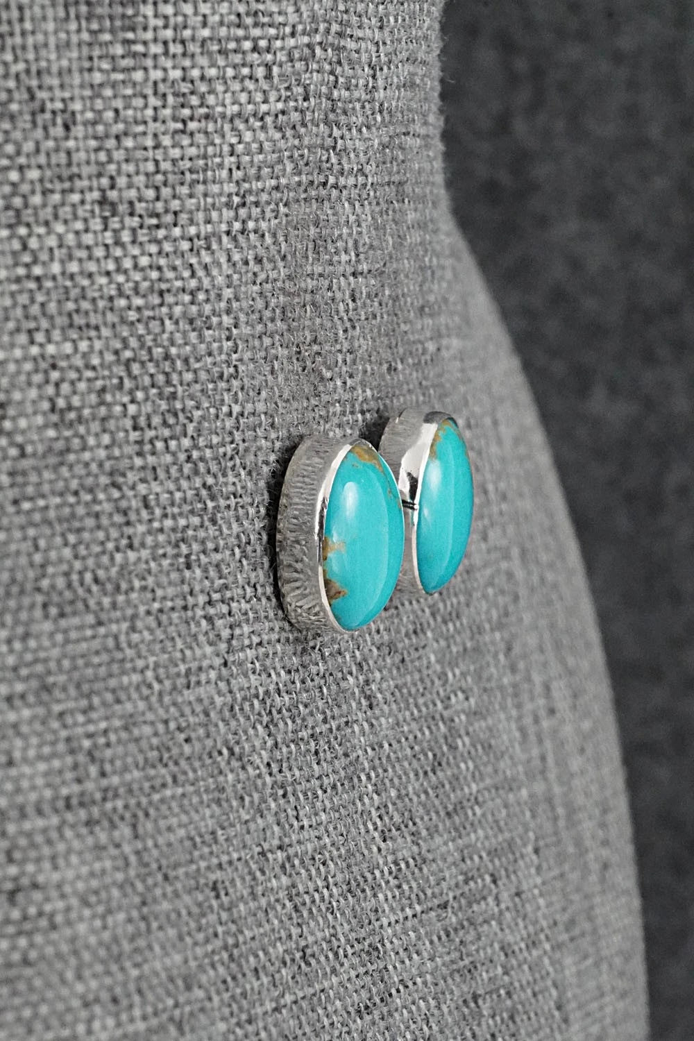Turquoise & Sterling Silver Earrings - Rosemary Saunders