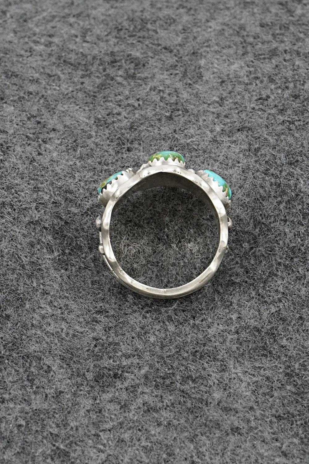 Turquoise & Sterling Silver Ring - Genevieve Francisco - Size 9