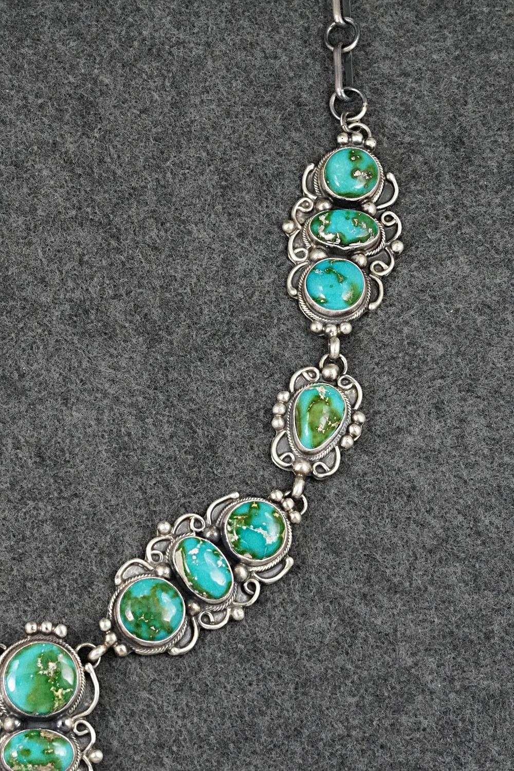Turquoise & Sterling Silver Necklace and Earrings Set - Kathleen Livingston