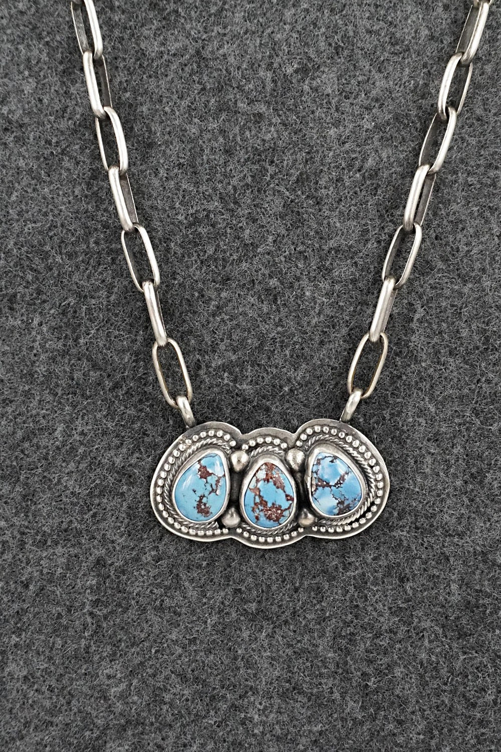 Turquoise & Sterling Silver Necklace - Kathleen Livingston