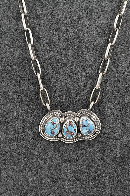 Turquoise & Sterling Silver Necklace - Kathleen Livingston