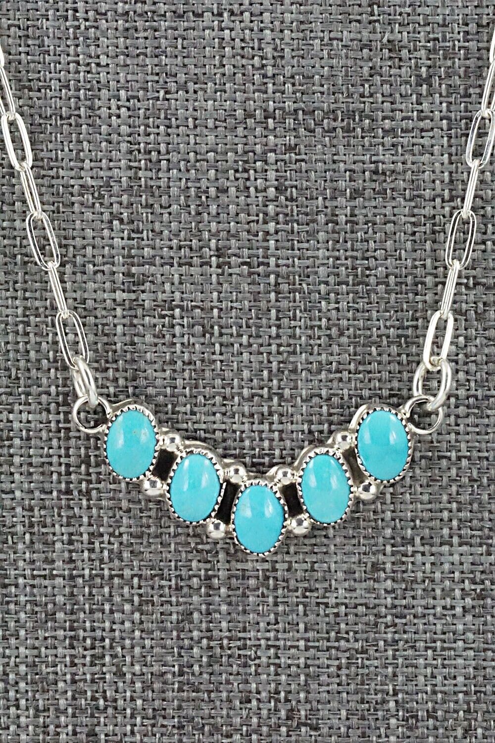 Turquoise & Sterling Silver Necklace - Anna Spencer