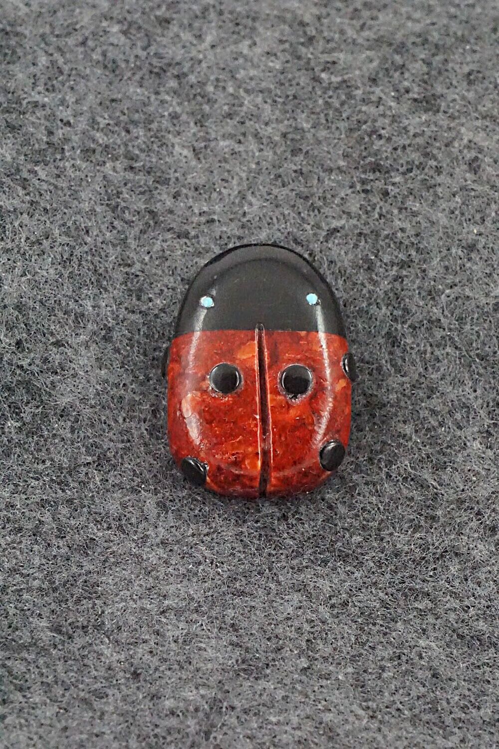 Ladybug Zuni Fetish Carving - Reynold Lunasee