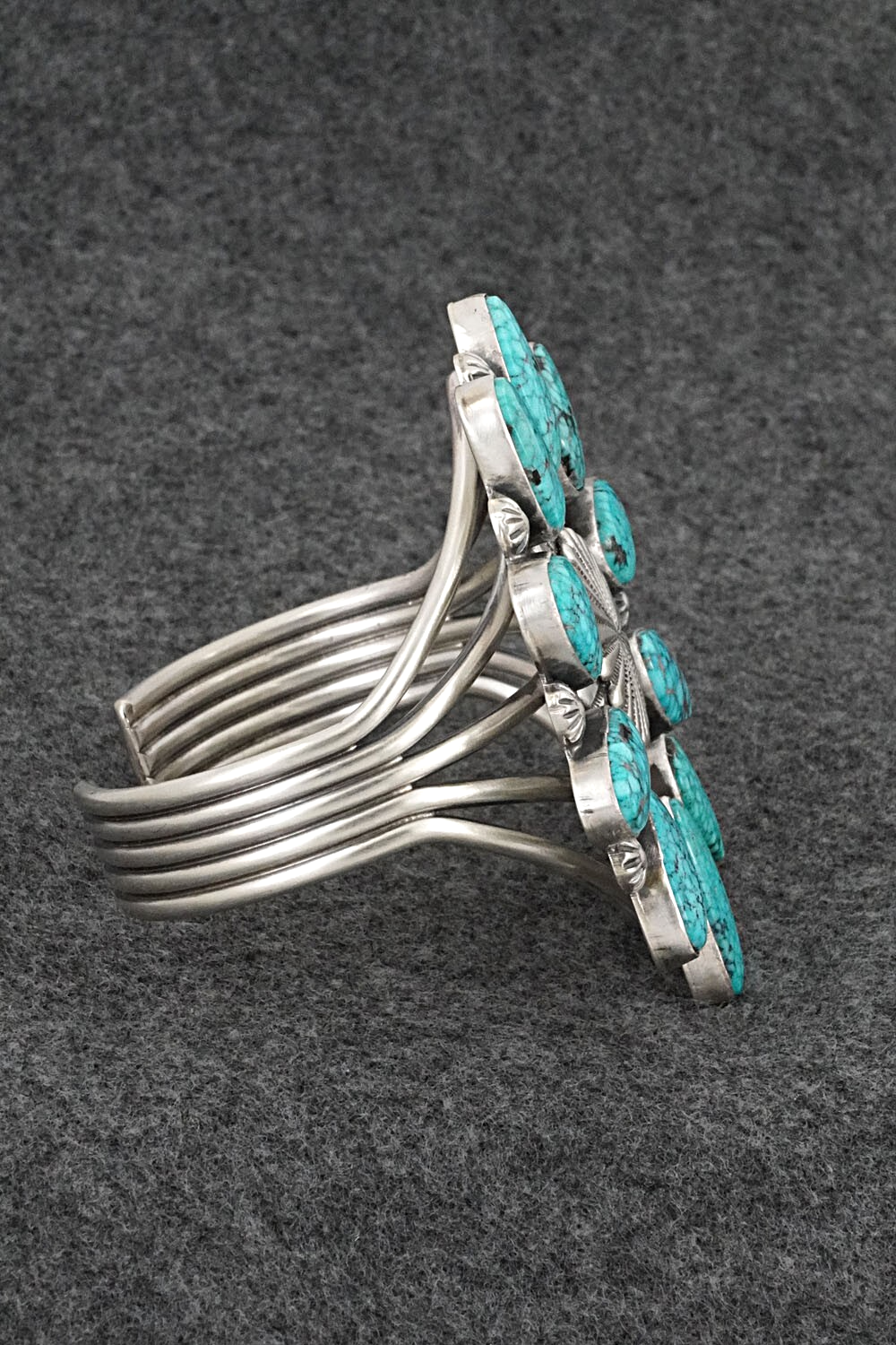 Turquoise and Sterling Silver Bracelet - Tom Lewis