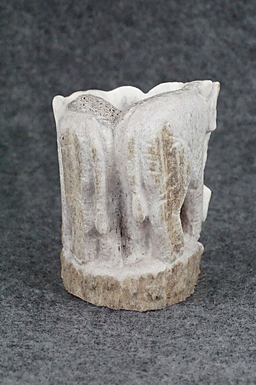 Elephant Family Zuni Fetish Carving - Maxx Laate