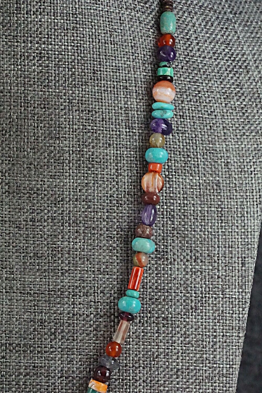 Multi-Stone and Sterling Silver Necklace - Helen Tsosie