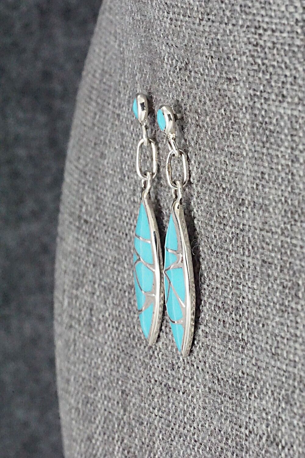 Turquoise & Sterling Silver Earrings - Orena Leekya