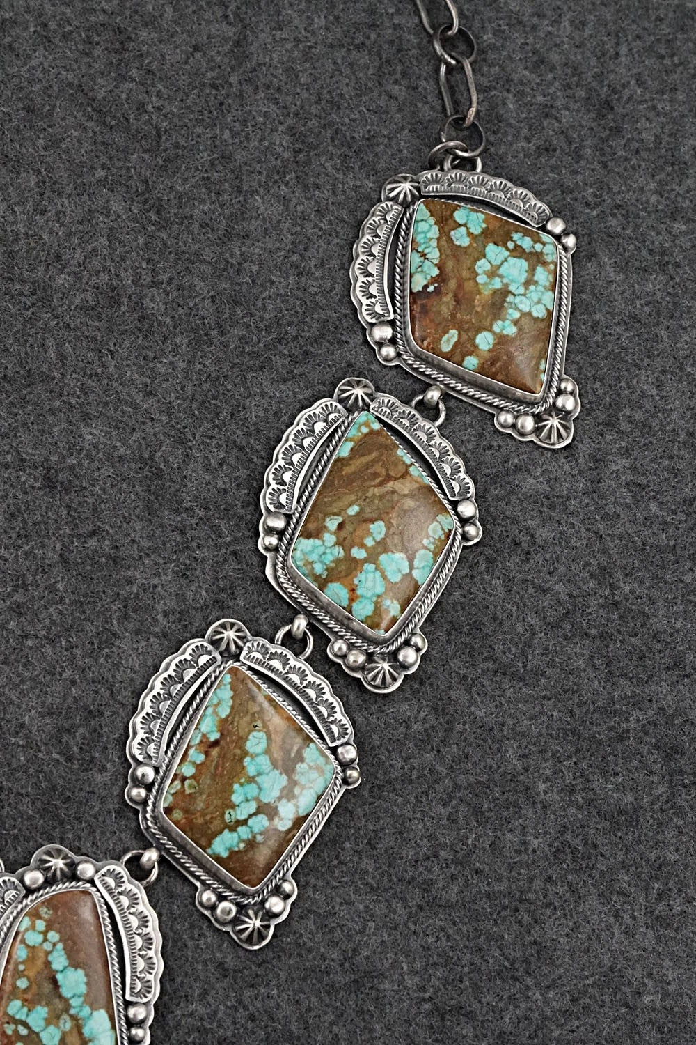 Turquoise & Sterling Silver Necklace and Earrings Set - Randy Boyd
