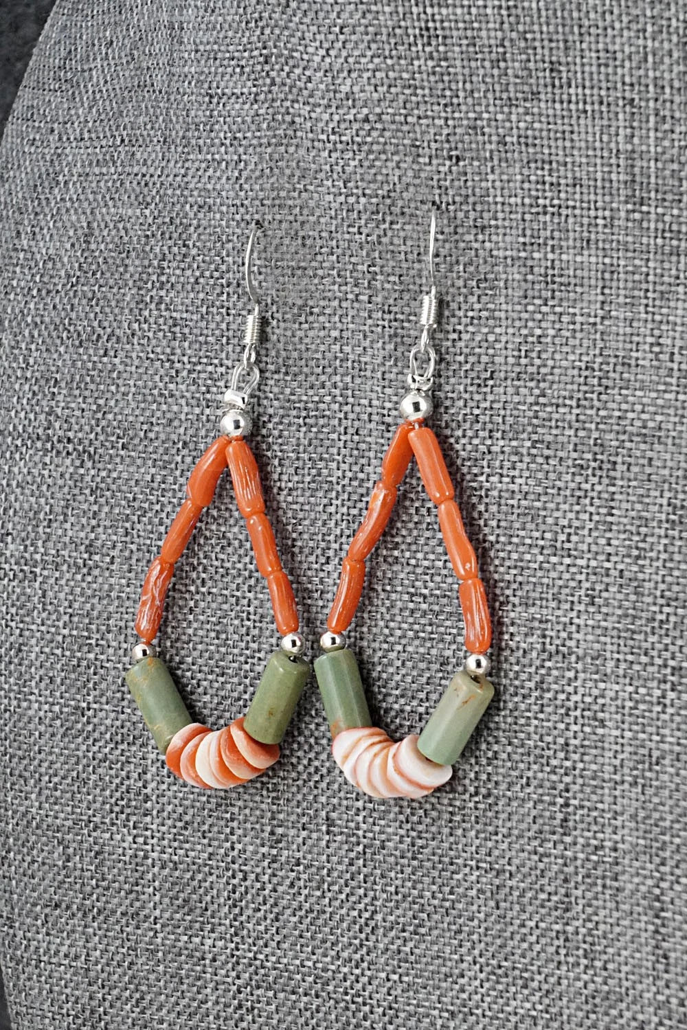 Spiny Oyster, Turquoise & Sterling Silver Necklace Set - Erika Brown