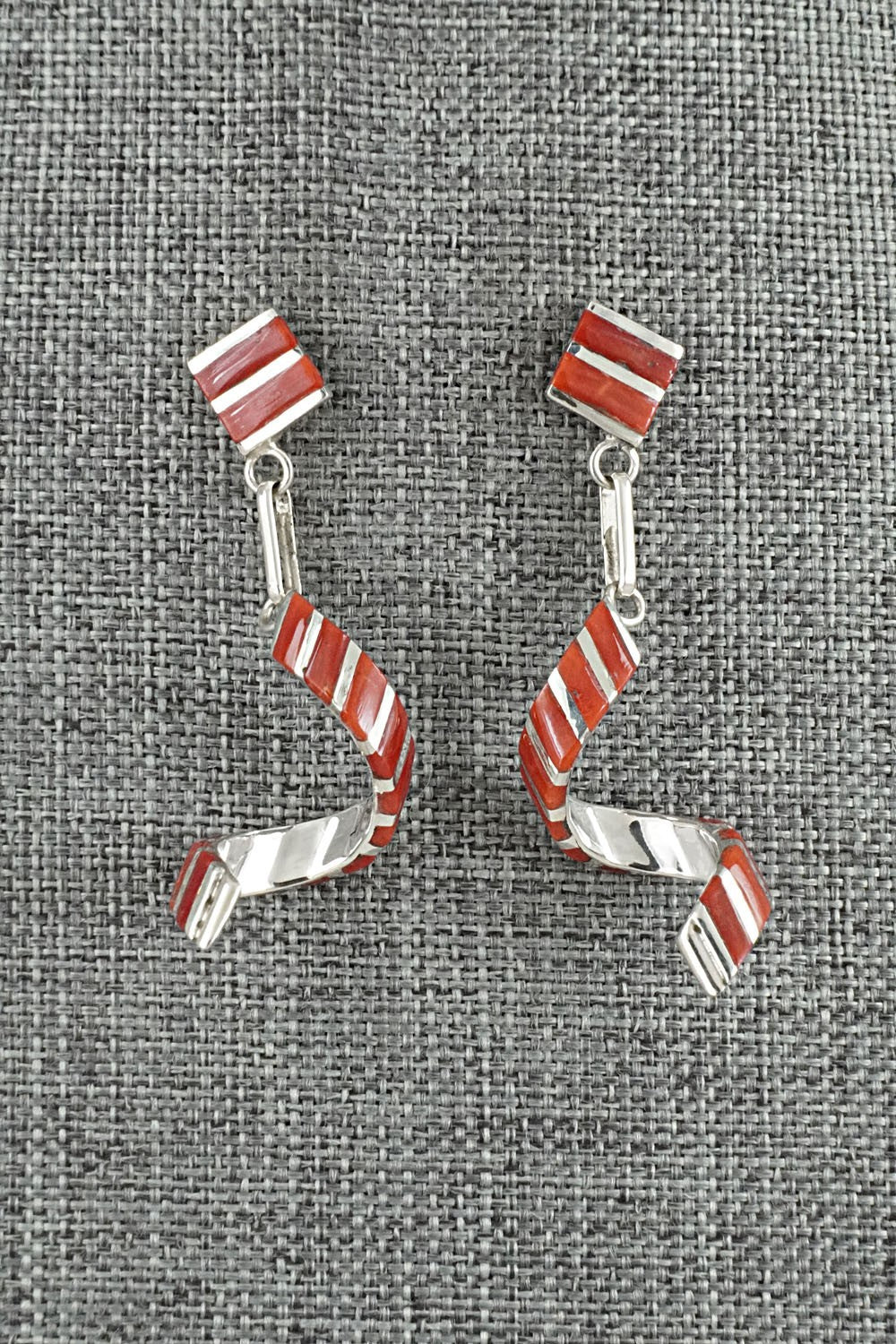 Coral & Sterling Silver Earrings - Shawn Sheyka
