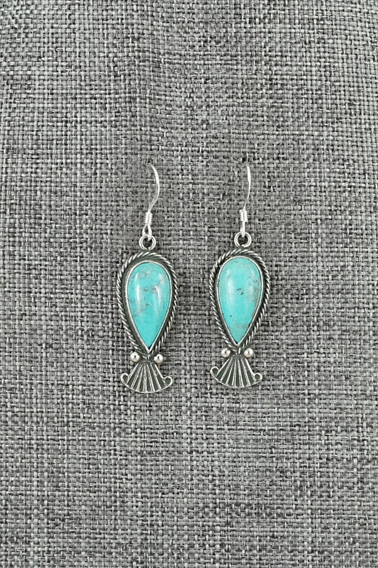 Turquoise & Sterling Silver Earrings - Verley Betone