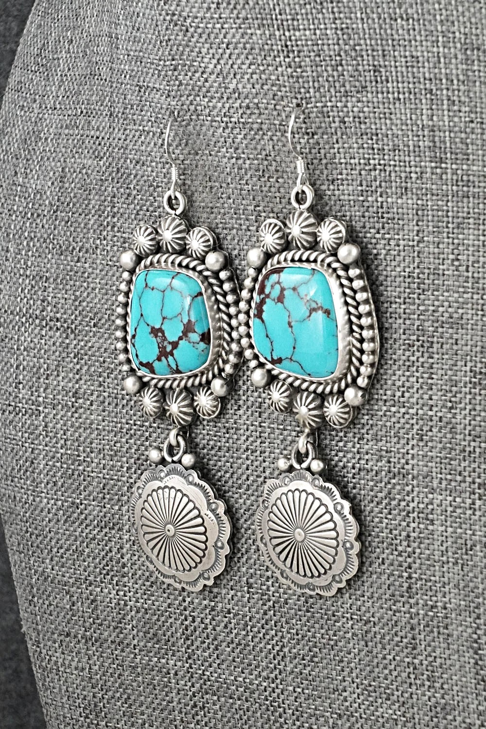 Turquoise & Sterling Silver Earrings - Michael Calladitto