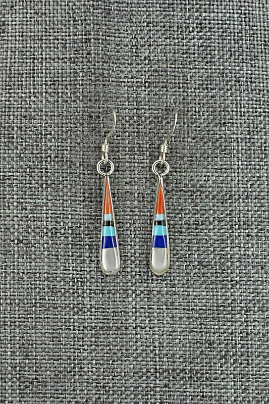 Multi-Stone & Sterling Silver Earrings - Stanford Etsate