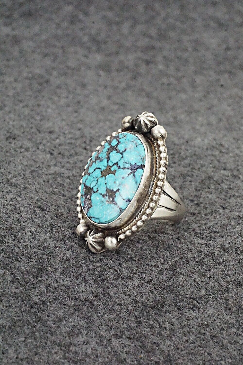 Turquoise & Sterling Silver Ring - Kathleen Livingston - Size 7.5