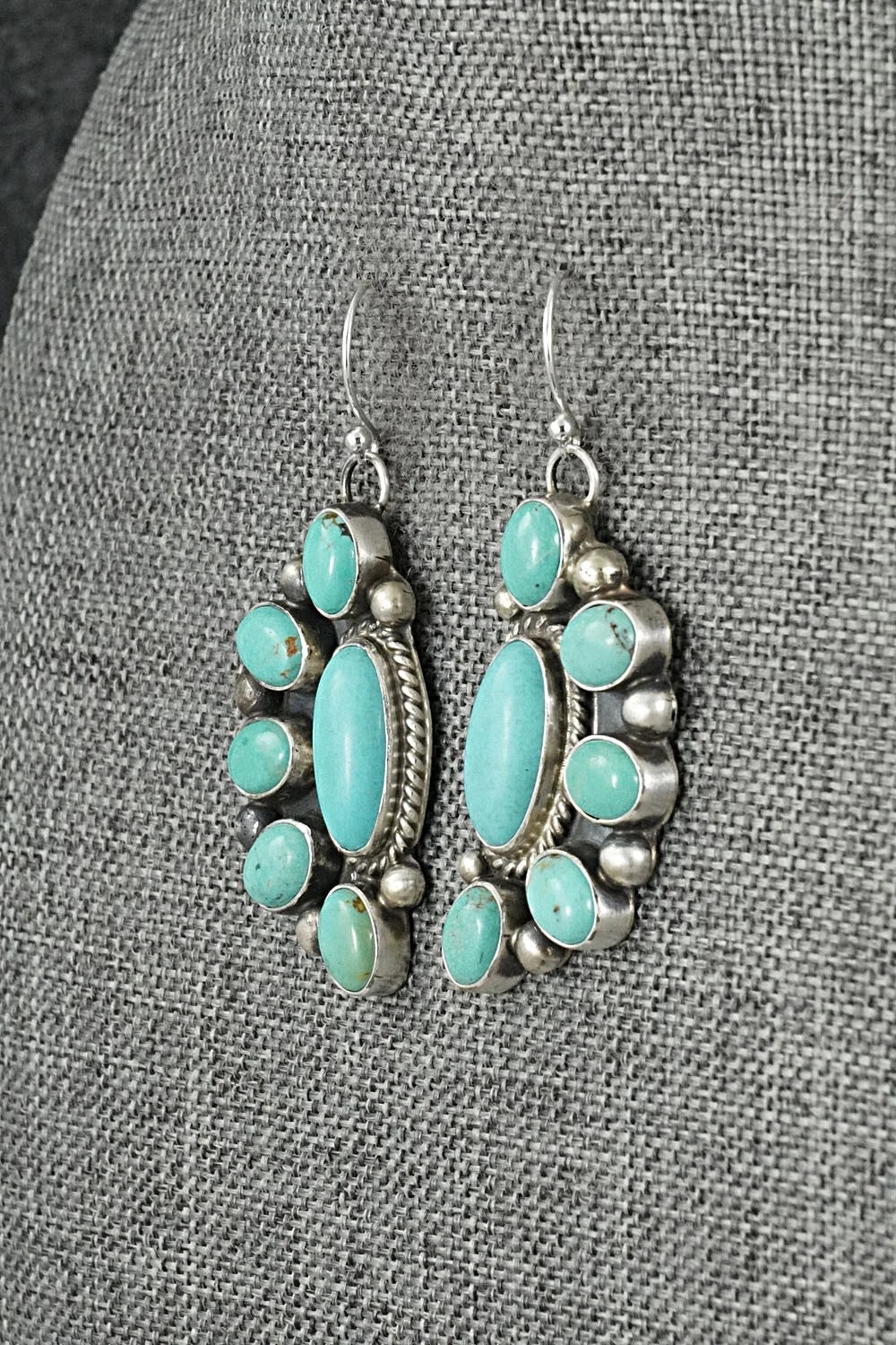 Turquoise & Sterling Silver Earrings - Kathleen Livingston