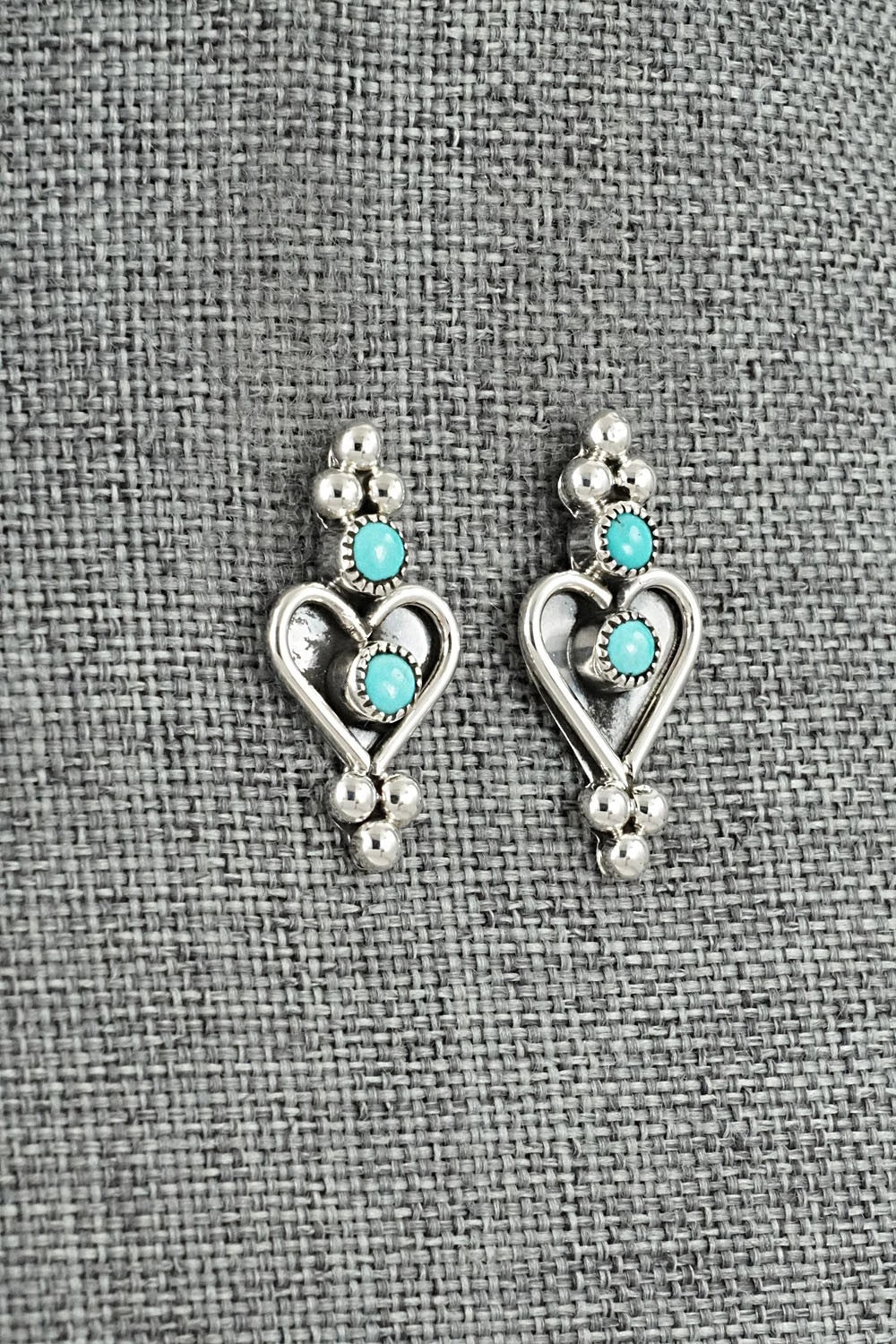 Turquoise & Sterling Silver Earrings - Angie Platero