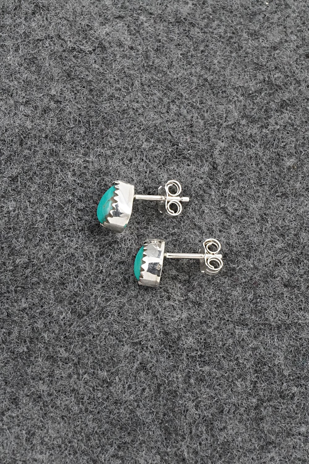 Turquoise & Sterling Silver Earrings - Gerald Joe