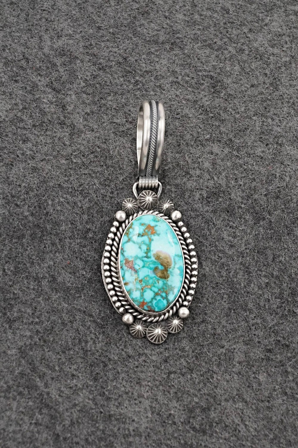 Turquoise & Sterling Silver Pendant - Michael Calladitto
