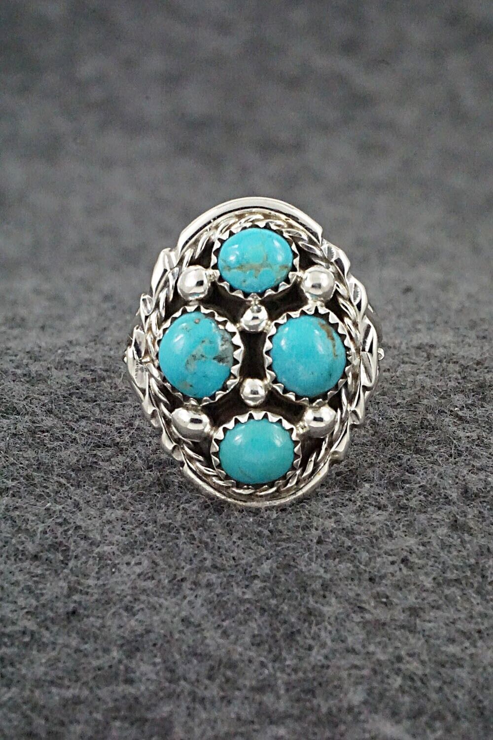 Turquoise & Sterling Silver Ring - Melvin Chee - Size 9